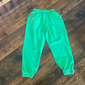 Green zara sweatpants